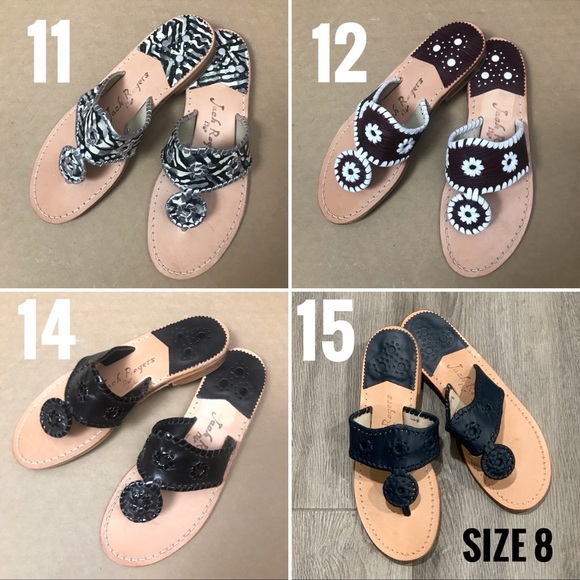 Jack Roger Leather Thong Sandals Whipstitch Hampton - Picture 11 of 14